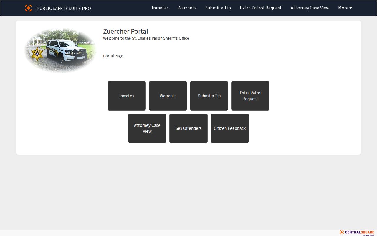 Official St. Charles Parish live jail roster interface